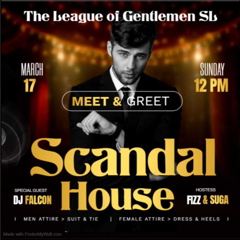The League of Gentlemen @ Scandal House SUNDAY 17 MARCH 2024 - NOON SLT UNTIL 2 PM SL